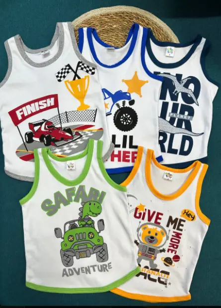 Детская майка летняя на мальчика с принтом (р-р 1-4г)