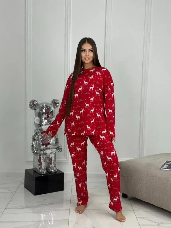 Пижама женская (кофта+брюки) р-р 52-60