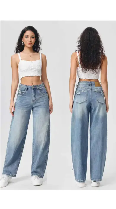 Джинсы прямые широкие р-р 25-30