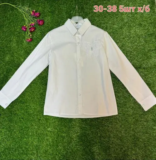 Классическая белая рубашка школьная ( р-р 30-38)