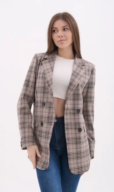 Пиджак женский в клетку р-р 42-48
