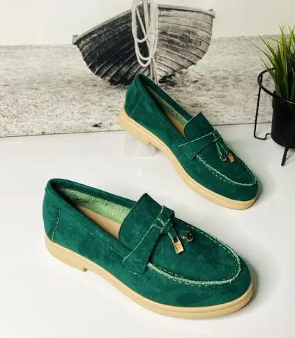 Лоферы женские замшевые  закрытые мягкие (р-р 36-41)