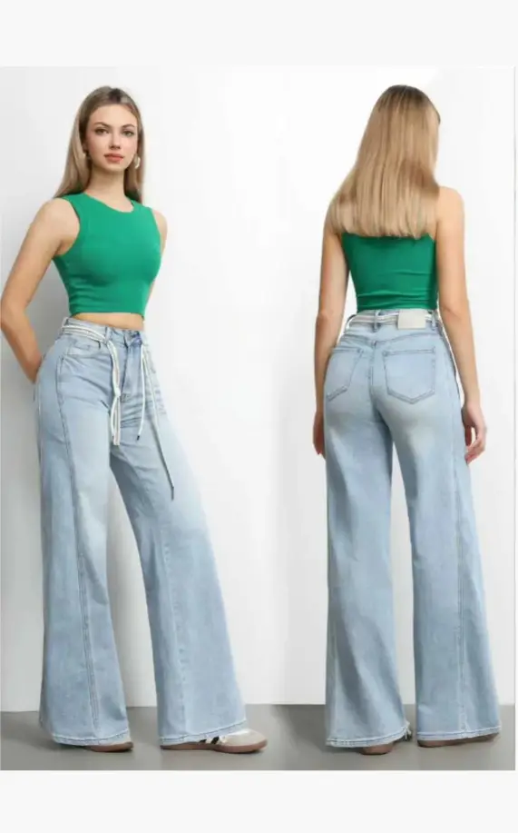 Джинсы палаццо широкие прямые женские (р-р 25-30)