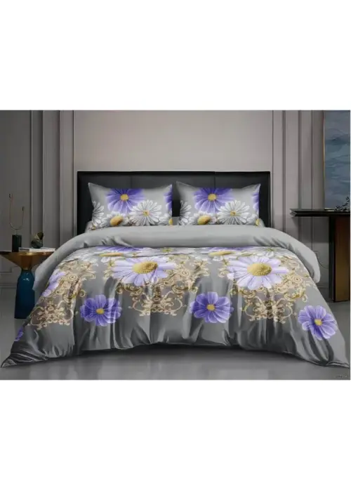 Постельное бельё поплин, принт Ромашки (Евро)