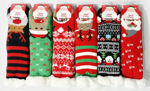 Женские новогодние носки теплые (р-р 37-41)