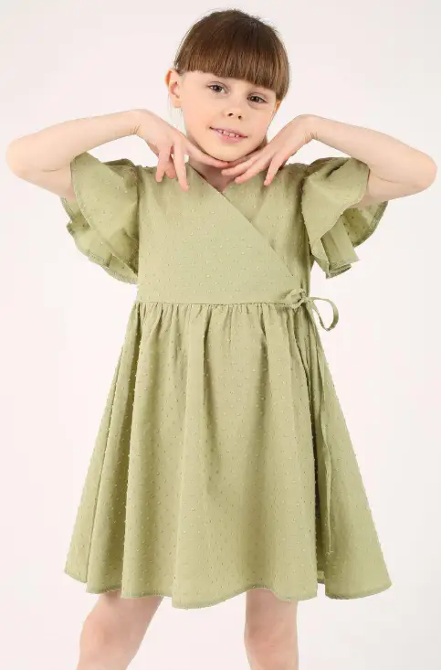 Детское платье на девочку с запахом ( 4-8 лет)