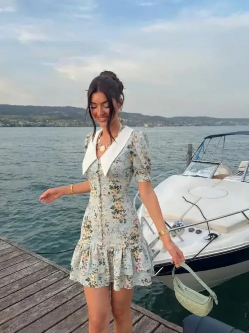 Платье с шёлковым воротником женское (р-р 42-44)