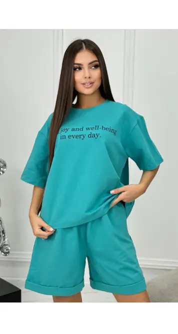 Комплект домашний женский: футболка и шорты (р-р 48-56)