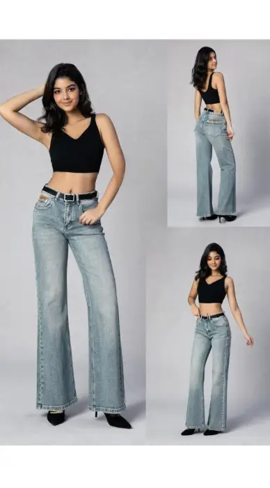 Джинсы клёш от колена женские (р-р 25-30)