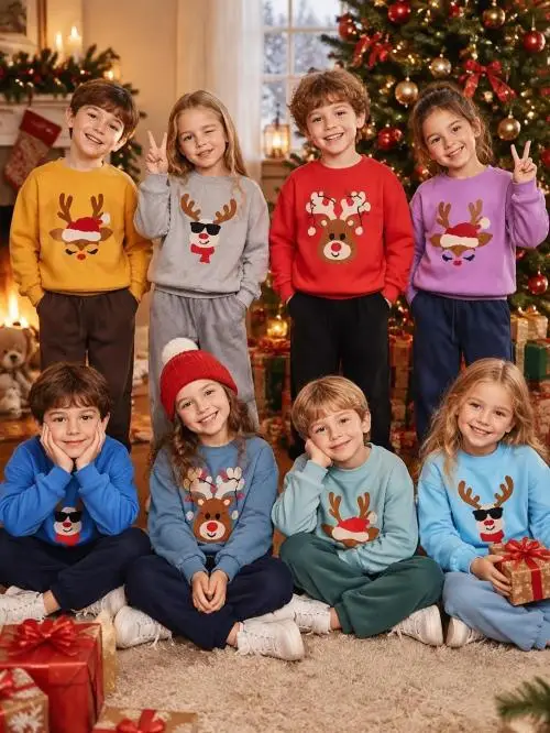 Комплект новогодний толстовка и брюки для детей (р-р 2-5 лет)