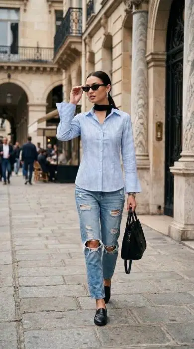 Рубашка с широкими манжетами женская (р-р 42-44)