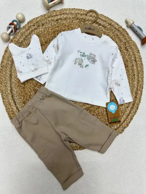 Комплект тройка для новорожденных рост 62-86