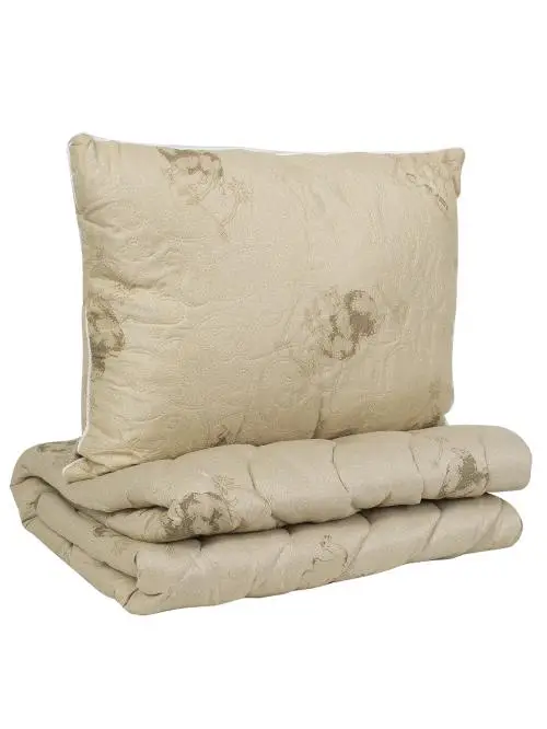 Набор детский: подушка + одеяло (110х140), верблюжья шерсть
