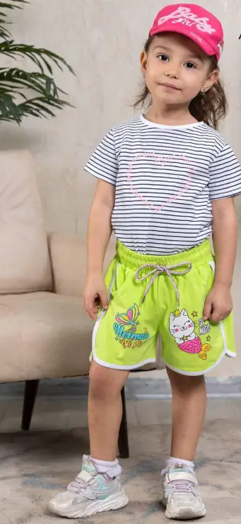Детские шорты трикотажные с принтом (2-5 лет)