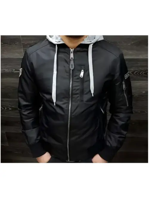 Бомбер с капюшоном мужской (р-р 50-60)