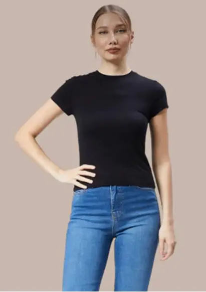 Футболка женская облегающая р-р S-2XL