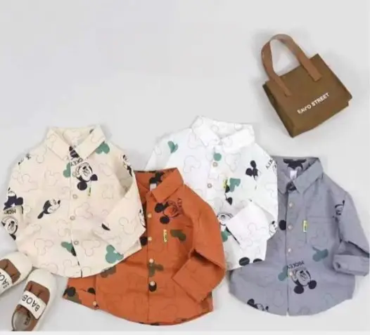 Летняя рубашка на мальчика, принт ( 1-5 л)