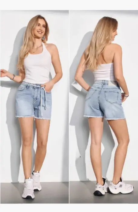 Шорты джинсовые женские с бахромой (р-р 25-30)