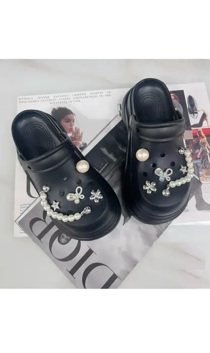 Резиновые сабо на платформе женские (р-р 36-41)