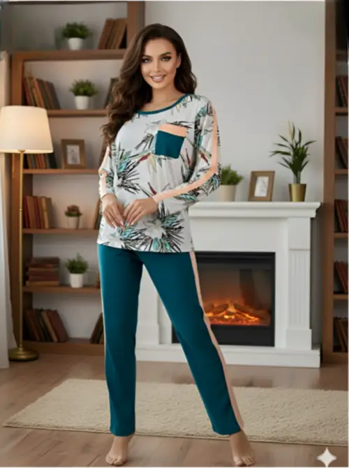 Пижама женская кофта-брюки р-р 48-60