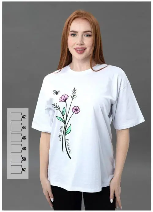 Футболка женская с принтом р-р 42-52