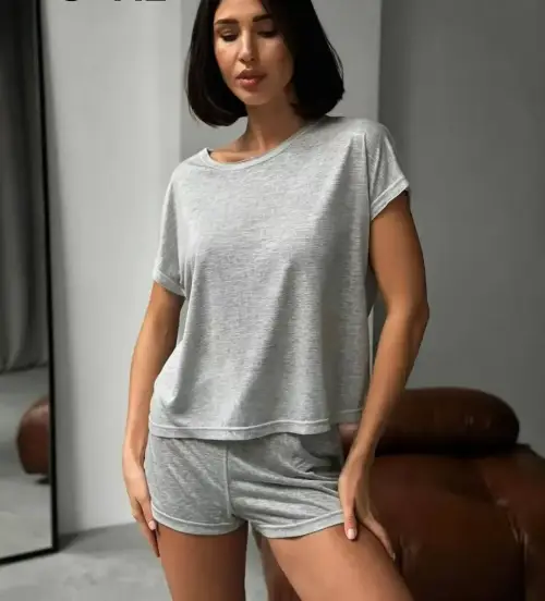 Пижама женская футболка-шорты (р-р S-XL)