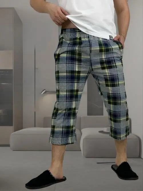 Бриджи домашние мужские на завязках (р-р 48-56)