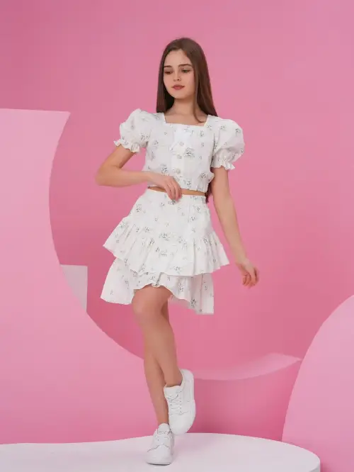 Костюм топ с юбкой для девочки (р-р 36-44)