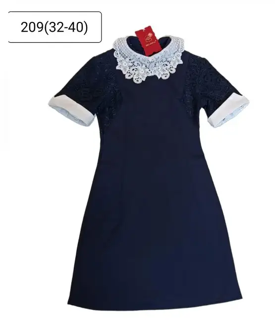 Школьное платье, короткий рукав на девочку ( р-р 32-40)