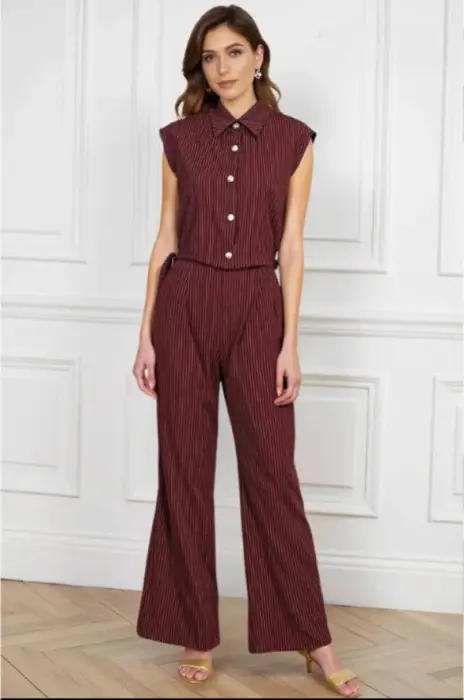 Костюм двойка женский: рубашка с коротким рукавом-брюки (р-р 46-52)