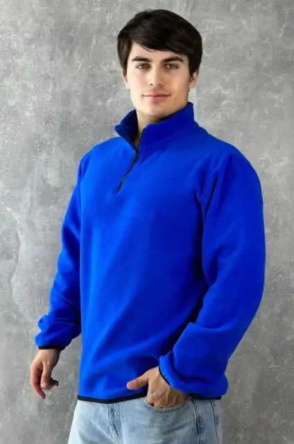 Мужская толстовка флисовая кофта на молнии  (р-р 50-60)