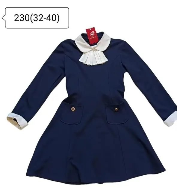 Платье школьное на девочку длинный рукав ( р-р 32-40)