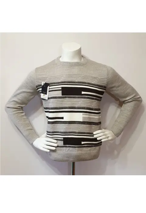 Джемпер мужской вязаный с принтом р-р 48-56