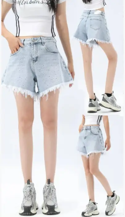 Шорты с бахромой и стразами женские (р-р 25-30)