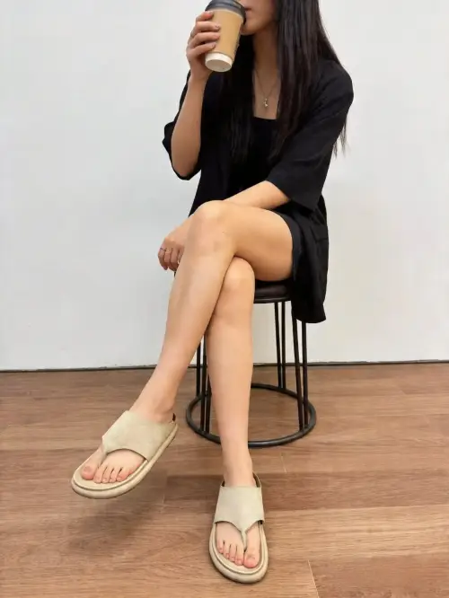 Шлёпки женские через палец замшевые (р-р 36-41)