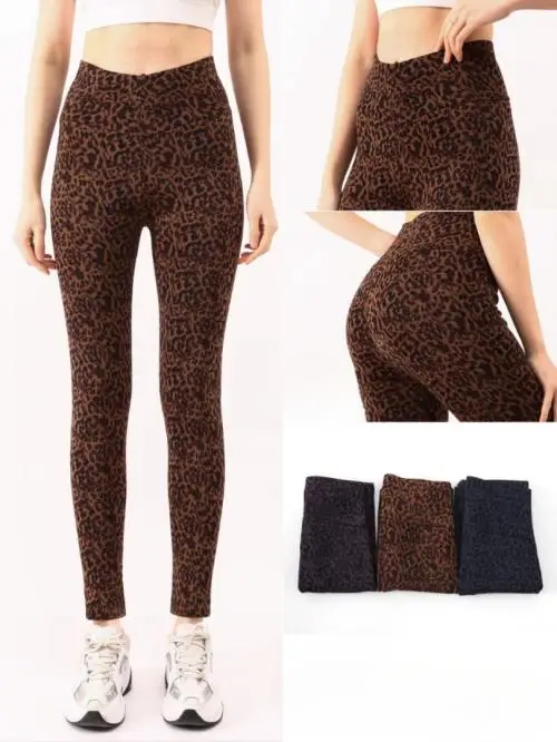 Леггинсы спортивные с леопардовым принтом женские р-р M-XXXL