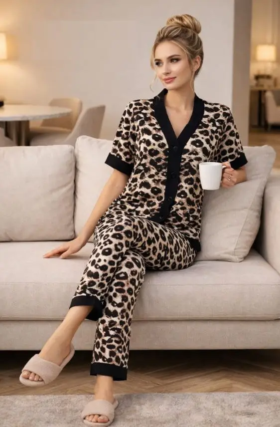 Пижама со штанами женская р-р 48-58