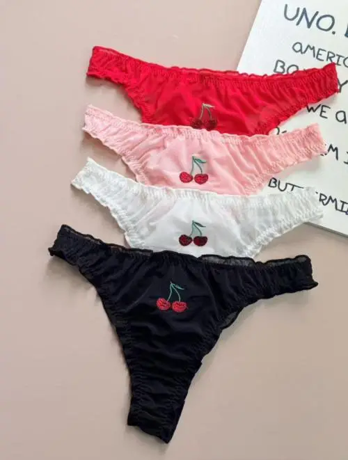 Стринги сетка с вишенками (M-XL)