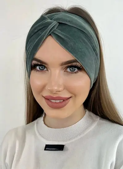 Женская повязка велюровая 