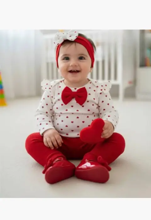 Костюм тройка для девочки: боди-повязка-штанишки (р-р 62-80)