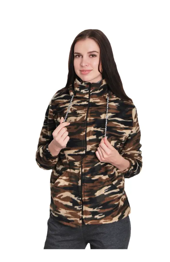 Женская толстовка теплая на флисе , на молнии с капюшоном (р-р 50-60)