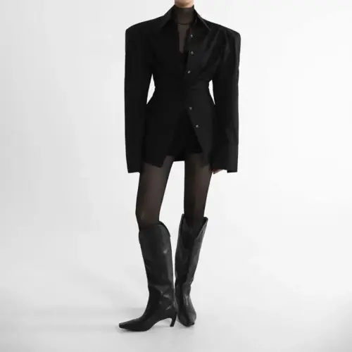 Рубашка женская приталенная с широкими плечами (р-р 42-44)