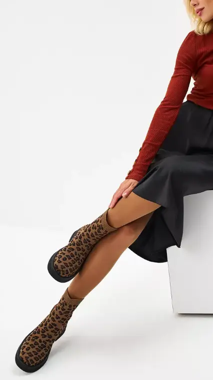 Ботинки женские леопардовые р-р 36-41