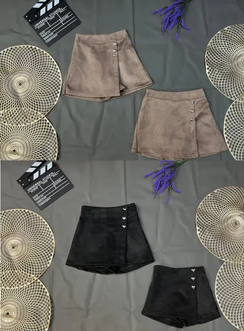 Юбка-шорты замшевая для девочки р-р 30-38