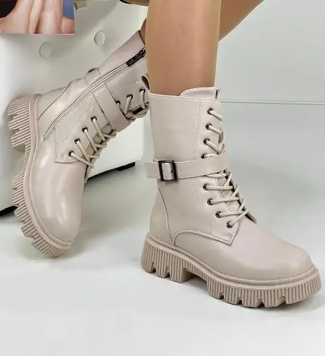 Женские ботинки зимние высокие на шнурках (р-р 36-41)