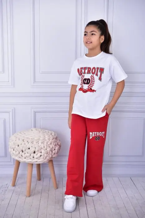 Костюм летний спортивный на девочку, футболка-брюки ( 8-12 лет)
