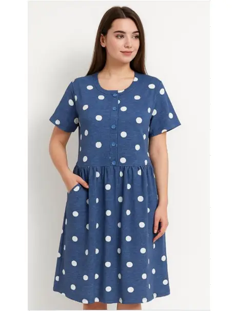 Платье домашнее до колен женское (р-р 50-60)