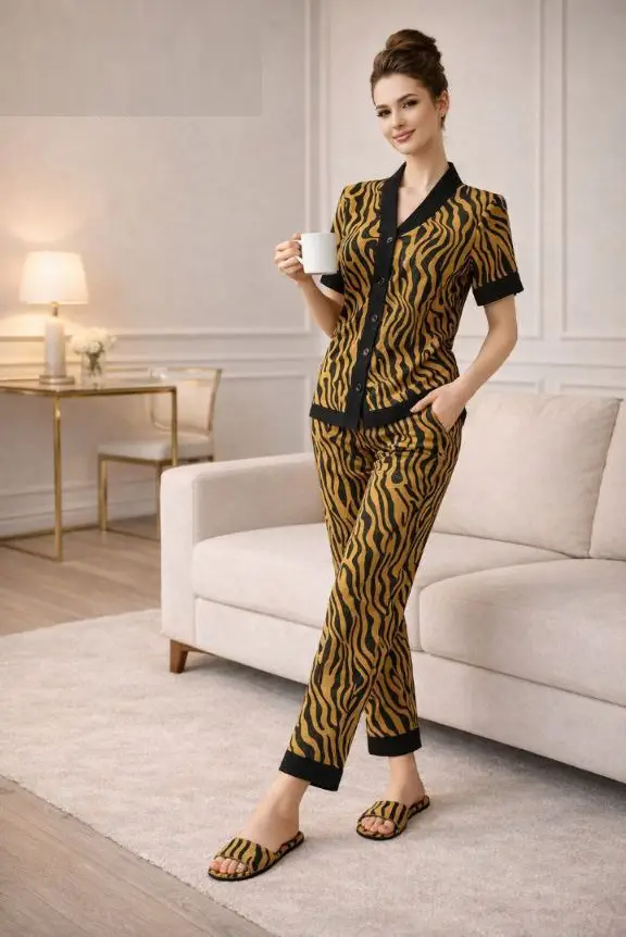 Пижама со штанами женская р-р 48-58