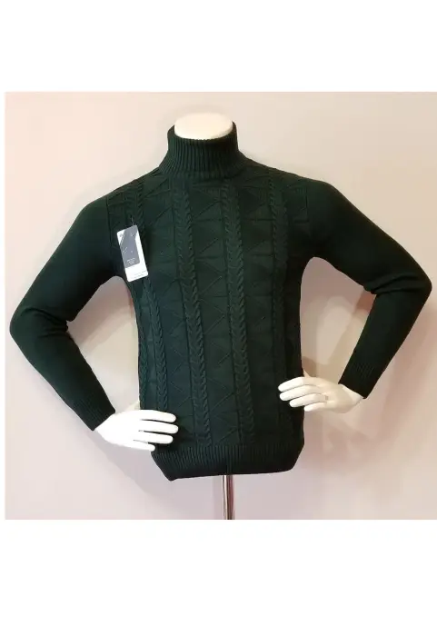 Водолазка мужская с узорной вязкой р-р 48-56