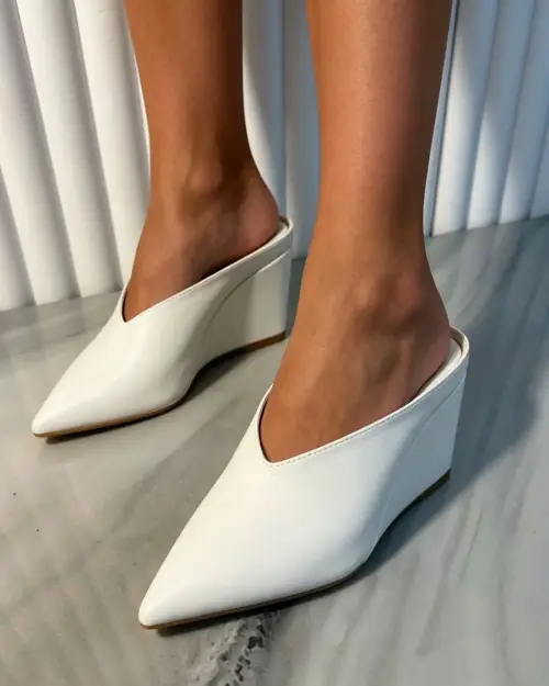 Мюли кожаные на танкетке женские (р-р 36-40)